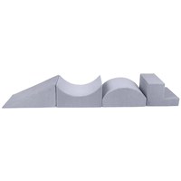 KiddyMoon Foam Playground For Kids Soft Textured Creative Safe Indoor Blocks, dark grey, Multi-Size