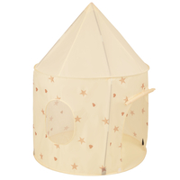 Play Tent For Kids Pavilion Playhouse Children Easy To Assemble Play Tent For Babies and Toddlers Pop up Play For Indoor And Outdoor, light beige: pastel beige/pastel yellow/white/mint/powder pink, 100x130cm/200 balls
