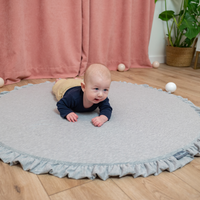 KiddyMoon Foam Play Mat for Children Montessori Soft Children's Floor Playground Toddlers and Babies Crawling Mat Soft Toy Carpet Kids Nursery and Playroom, Made in EU, light grey, XL
