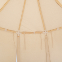 KiddyMoon Play Tent for Kids Pavilion Playhouse Cotton Fabric Indoor Outdoor Use Foldable Design Easy Assembly And Storage Perfect For Play Relaxing And Imaginative Adventures, natural, No Balls