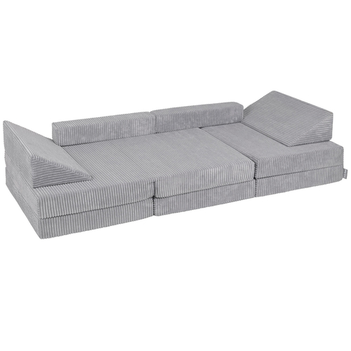 KiddyMoon Foam Sofa for Children Multifunctional Mattress Armchair Kids Foldable  Bed Folding Toddler Couch Chair for Playroom Bedroom Living Room, dark grey, Sofa