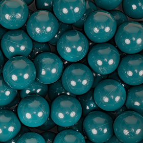 KiddyMoon Soft Plastic Play Balls ∅ 7cm/2.75in Mono-colour certified Made in EU, dark turquoise, 300 Balls/7cm-2.75in