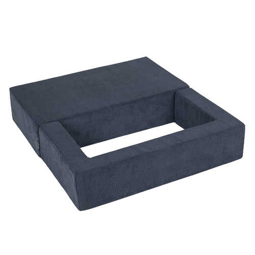 KiddyMoon Modular Foam Sofa for Children's with Balls Lightweight Sofa For Kids Room Comfortable Space-Saving with Storage Room Fabric Safe and Fun for Kids, navy blue: babyblue/blue/pearl, Sofa + 100 Balls