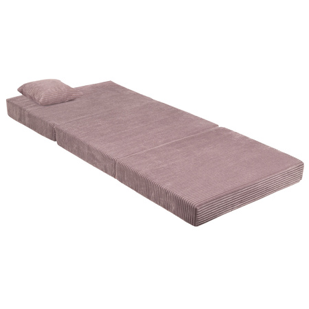 KiddyMoon Multifunctional Foam Mattress Foldable Bed Armchair Kids Children Sofa Folding Toddler Couch Chair for Playroom Bedroom Living Room, purple, Mattress with Pillow