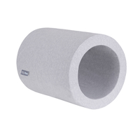 KiddyMoon Foam Playground For Kids Obstacle Course For Children and Babies Soft Construction Blocks, Certified Made In The EU, light grey, barrel/roller