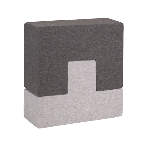 KiddyMoon Soft Foam Cubes Building Blocks 14cm for Children Multifunctional Foam Construction Montessori Toy for Babies, Certified Made in The EU, light grey-dark grey-pink-mint, 9 Pieces
