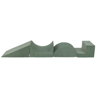 KiddyMoon Foam Playground Velvet For Kids Obstacle Course For Children Montessori Toy For Babies Soft Construction Blocks Element, forest green, Multi-Size