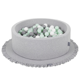 KiddyMoon Foam Play Mat for Children Montessori Soft Children's Floor Playground Toddlers and Babies Crawling Mat Soft Toy Carpet Kids Nursery and Playroom, Made in EU, light grey, XL