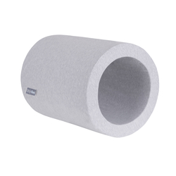 KiddyMoon Foam Playground For Kids Obstacle Course For Children and Babies Soft Construction Blocks, Certified Made In The EU, light grey, barrel