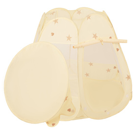 Pop Up Play Tent Castle House Shell Plastic Balls For Kids, Light Beige: Pastel Beige/Pastel Blue/White, 105x90cm/300 balls