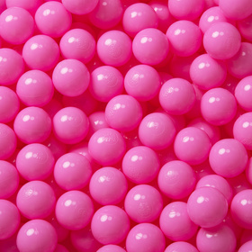 KiddyMoon Soft Plastic Play Balls ∅ 6cm / 2.36 Multi Colour Made in EU, pink, 100 Balls/6cm-2.36in