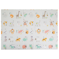KiddyMoon Baby Play Mat Double-Sided Foam Mat For Kids Crawling Mat For Children Encourages Imagination Colourful Patterns Play Area Foldable Ideal for Indoors and Outdoors, Green-Forest, 150x200x1cm