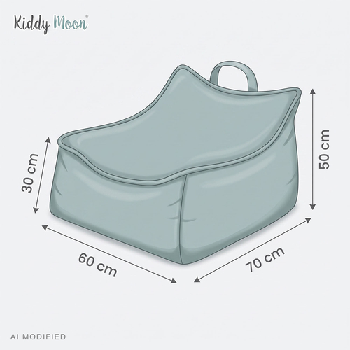 KiddyMoon KM-FTP-NEST Furniture Armchairs, Light Grey