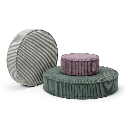 KiddyMoon 3-Piece Foam Elements for Kids Children's Room Accessory, fioletowy-jasnoszary-zielony