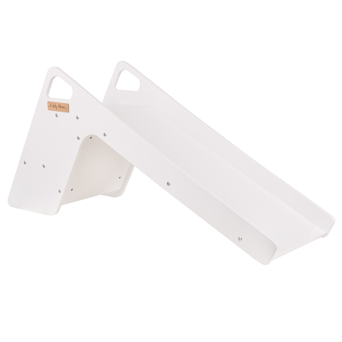 KiddyMoon Wooden Slide Chair 2in1 for Children, Slide for Ball Pit SC-002 White, Large