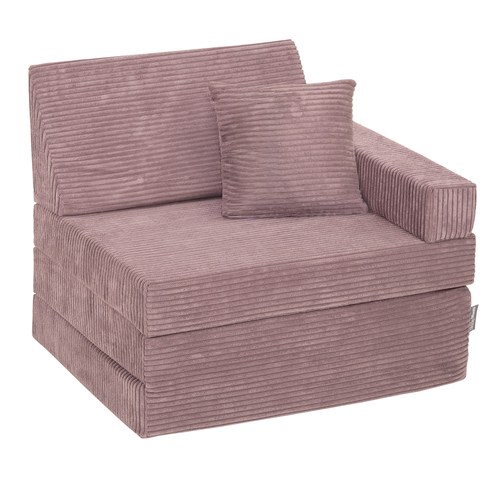 KiddyMoon Armchair Kids Foldable Children Multifunctional Foam Mattress Sofa Bed Folding Toddler Couch Chair for Playroom Bedroom Living Room, purple, Armchair with Pillow