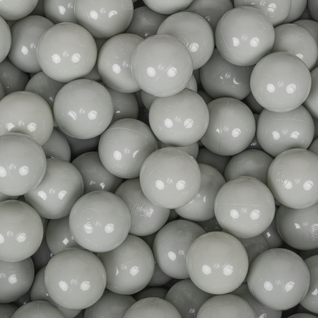 KiddyMoon Soft Plastic Play Balls ∅ 7cm/2.75in Mono-colour certified Made in EU, greengrey, 100 Balls/7cm-2.75in