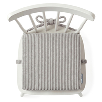 KiddyMoon Kids Booster Seat Cushion For Chair, 10 Cm Foam Padded Seat With Removable Washable Cover And Ties, light grey, 33x33x10