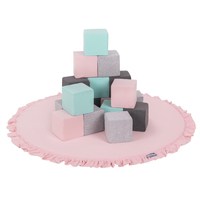 KiddyMoon Foam Play Mat for Children Montessori Soft Children's Floor Playground Toddlers and Babies Crawling Mat Soft Toy Carpet Kids Nursery and Playroom, Made in EU, pink, XL