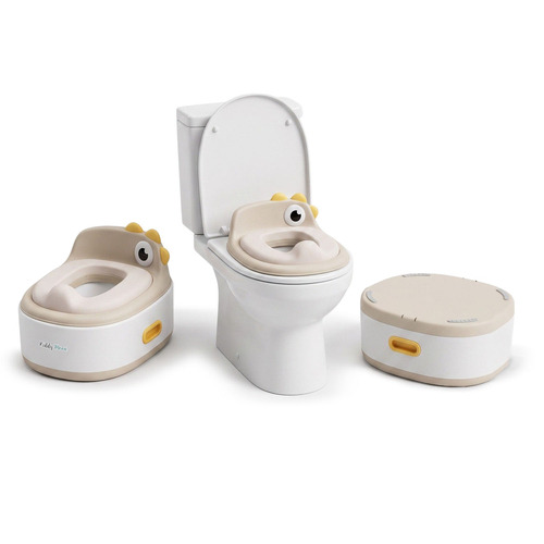 KiddyMoon Potty Training Chair for Toddlers 3-in-1 Seat and Step Stool, Beige, UNI