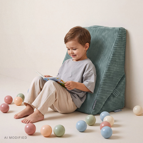 KiddyMoon Modular Children's Polyester Wedge Cushion, green, M