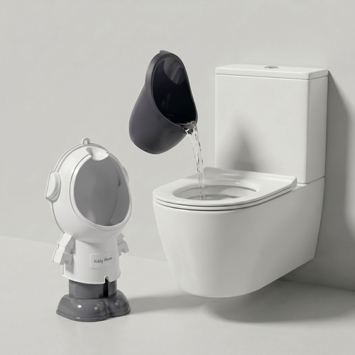 KiddyMoon Potty Training For Children Urinal for Boys Astronaut Design, White, UNI