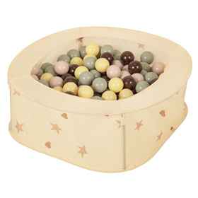 , light beige: pastel beige-green/grey-pastel yellow-brown, 100 Balls