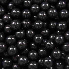 KiddyMoon Soft Plastic Play Balls ∅ 7cm/2.75in Mono-colour certified Made in EU, black, 100 Balls/7cm-2.75in