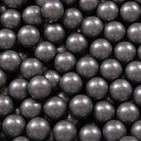 KiddyMoon Soft Plastic Play Balls ∅ 7cm/2.75in Mono-colour certified Made in EU, silver, 50 Balls/7cm-2.75in