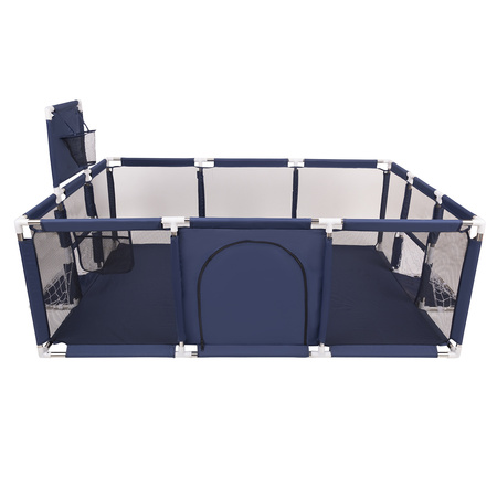 Baby Playpen Big Size Playground with Plastic Balls for Kids, Dark Blue:pearl/grey/transparent/powder pink, 100 balls