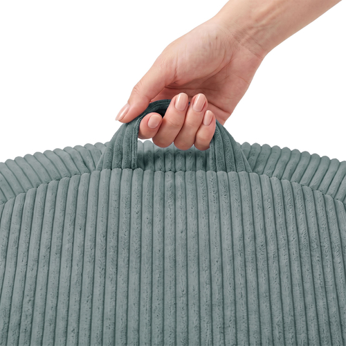 KiddyMoon Bean Bag for Children 2-in-1 Storage for Toys 80x80x50cm, zielony