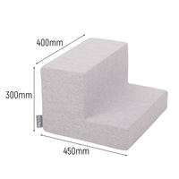 KiddyMoon Foam Playground for Kids Obstacle Course for Children Montessori Toy for Babies Soft Construction Blocks Element, Steps, Certified Made in The EU, light grey, Multi-Size