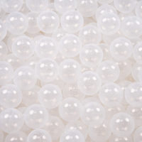 KiddyMoon Soft Plastic Play Balls ∅ 7cm/2.75in Mono-colour certified Made in EU, transparent, 700 Balls/7cm-2.75in