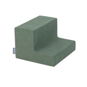 KiddyMoon Foam Playground Velvet for Kids with Round Ballpit (∅ 7cm/2.75In) Soft Obstacles Course and Ball Pool, Certified Made In The EU, forest green:light green/yellow/turquoise/orange/dark pink/purple, Ballpit (200 Balls) + Steps