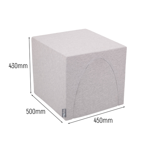 KiddyMoon Foam Set for Kids Obstacle Course for Children Montessori Toy for Babies Soft Construction Blocks Element, Tunnel/Hill, Certified Made in The EU, lightgrey:-, Multi-Size