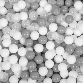 Playpen Box Foldable for Children with Plastic Colourful Balls, white-pink:white/grey/transparent, 6 + 2 Panels/200 Balls