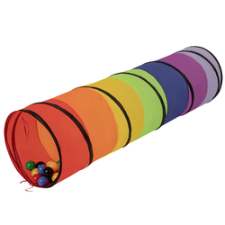 Play Tunnel For Kids Toddlers Pop Up Crawl Tunnel Foldable Crawling Play Tent for Children Perfect For Indoor And Outdoor Easy To Assemble, multicolor:black/yellow/blue/red/green, 200 Balls