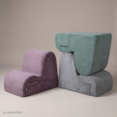 KiddyMoon KM-FT-CLOUD Furniture Armchairs, dark grey