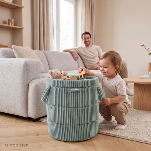 KiddyMoon KM-BIN Toys basket, Green