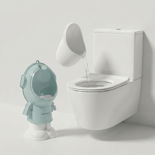 KiddyMoon Potty Training For Children Urinal for Boys Astronaut Design, Blue, UNI