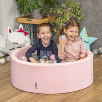 KiddyMoon cover for a round ball pit, light pink, 120x30