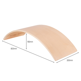 KiddyMoon Wooden Balance Board for Children Wooden Swing Board Montessori Toy for Kids Balancing Board for Babies 80x30cm, pink, 83x29,5x1,7/Felt