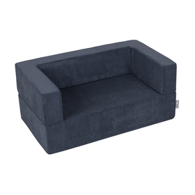 KiddyMoon Modular Foam Sofa for Children's with Balls Lightweight Sofa For Kids Room Comfortable Space-Saving with Storage Room Fabric Safe and Fun for Kids, navy blue: babyblue/blue/pearl, Sofa + 100 Balls