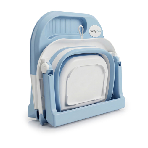 KiddyMoon Foldable Baby Bathtub Plastic Infant Bath Tub, Blue, M