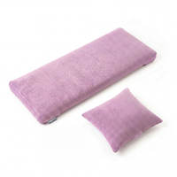 KiddyMoon Cushion Set For Balance Board Mattress and Pillow Ribbed Fabric Washable Cover, light purple, Mattress/Pillow