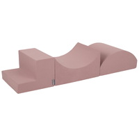 KiddyMoon Foam Playground for Kids Obstacle Course for Children Montessori Toy for Babies Soft Construction Blocks Element, Halfshaft/Ramp/Step, Certified Made in The EU, heather:-, Multi-Size