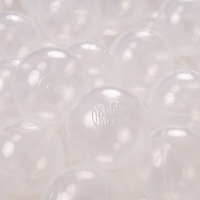 KiddyMoon Soft Plastic Play Balls ∅ 6cm / 2.36 Multi Colour Made in EU, transparent, 100 Balls/6cm-2.36in