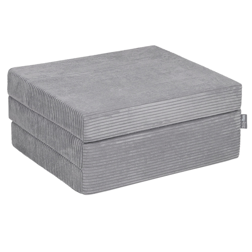 KiddyMoon Multifunctional Foam Mattress Foldable Bed Armchair Kids Children Sofa Folding Toddler Couch Chair for Playroom Bedroom Living Room, dark grey, 165x70x10 cm