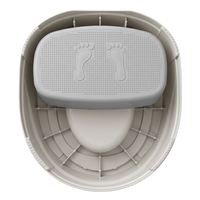 KiddyMoon Potty Training Chair for Toddlers with Step Stool and Lockable Lid, Grey, UNI