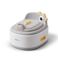 KiddyMoon Potty Training Chair for Toddlers 3-in-1 Seat and Step Stool, Grey, UNI